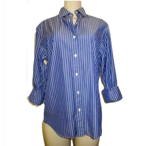 UNITED ARROWS Tokyo Striped Button Front Shirt 38 - Picture 2 of 6